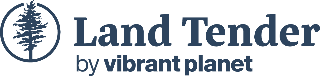 Land Tender by Vibrant Planet Horizontal Logo Blue