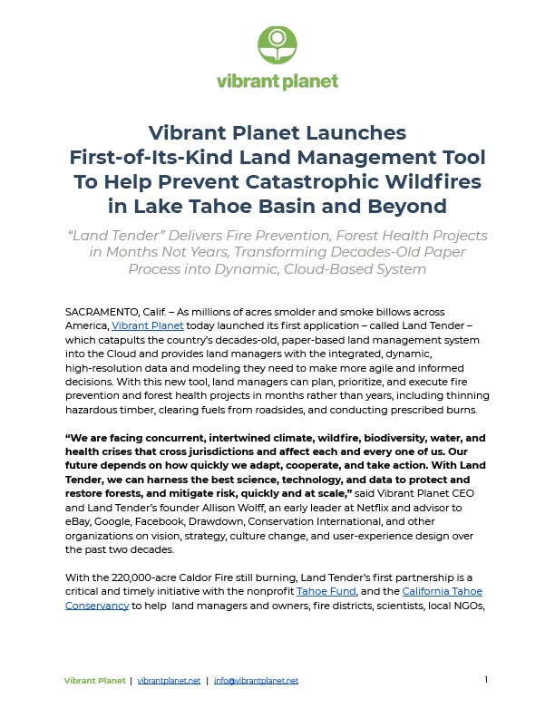 Vibrant Planet Press Release 09-22-2021